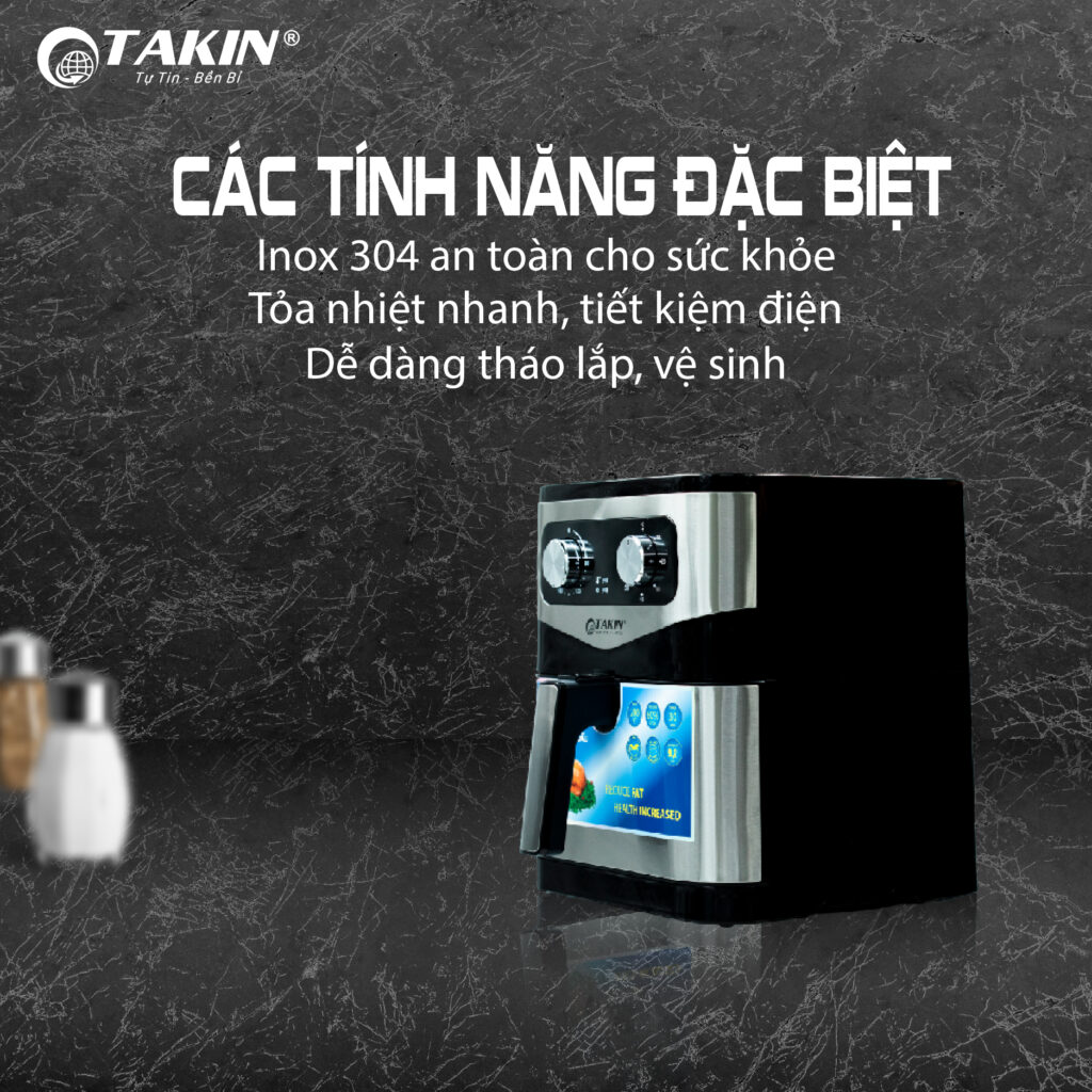 Nồi Chiên Không Dầu Takin TK-92 đa dạng các tính năng