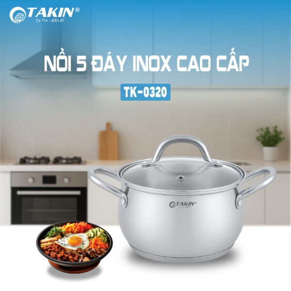 Nồi Inox 5 Đáy Cao Cấp TaKin TK-0320