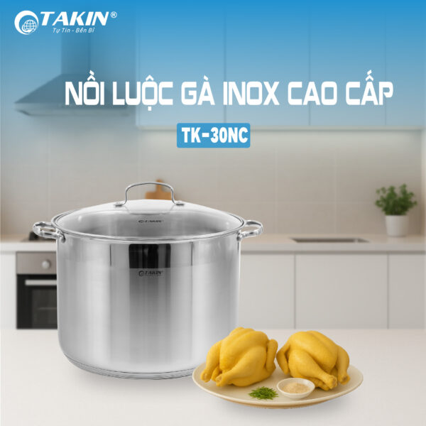 Nồi Luộc Gà Inox 5 Đáy Takin TK-30NC