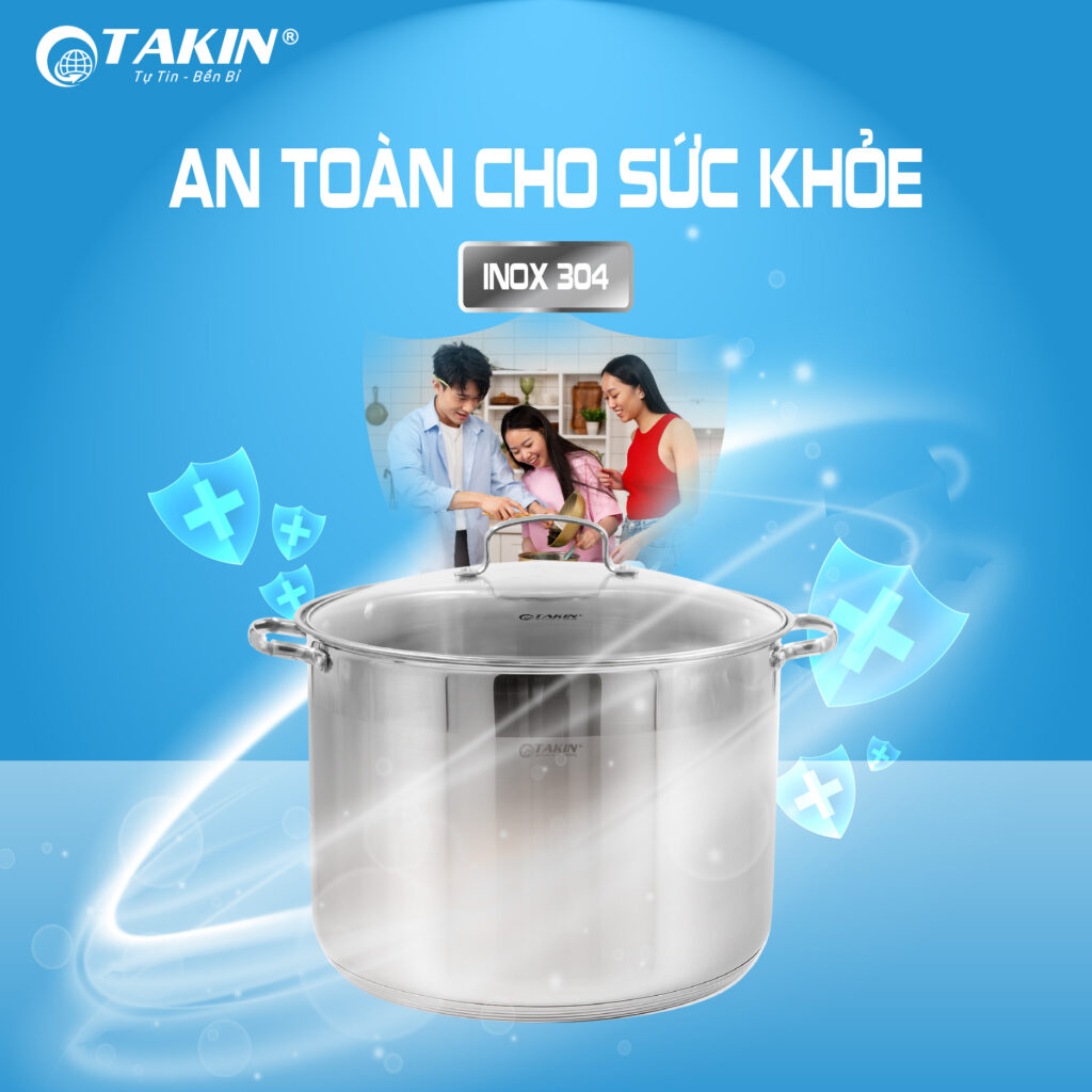 Nồi Luộc Gà Inox 5 Đáy Takin TK-30NC an toàn cho sức khỏe